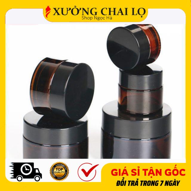 Hũ Hộp Chiết Mĩ Phẩm  Thủy Tinh Nâu, Đen Nhám ❤ Siêu Rẻ ❤ Hủ Đựng Kem Face, Kem Dưỡng, Chiết Mĩ Phẩm Du Lịch