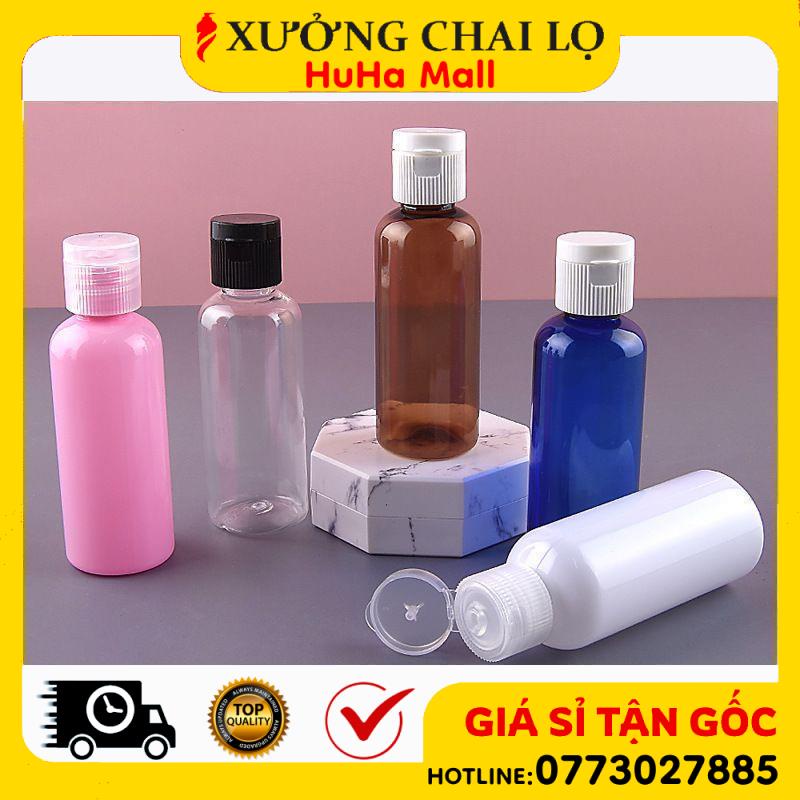 Chai Nhựa Nắp Bật ❤ Siêu Rẻ ❤ Chai Lọ Nhựa Pet Nắp Bật 10ml,15ml,20ml,30ml,50ml,100ml Chiết Mỹ Phẩm, Đựng Gel .