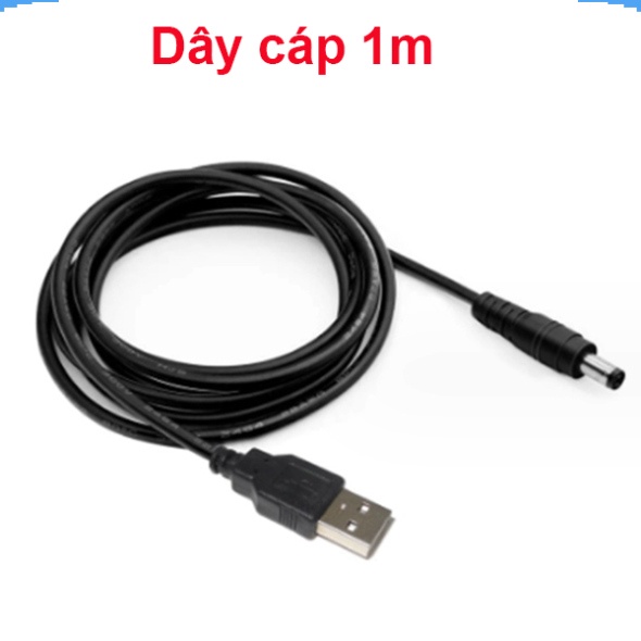 Dây cáp, dây sạc chuyển USB 5V ra DC 5.5*2.1mm