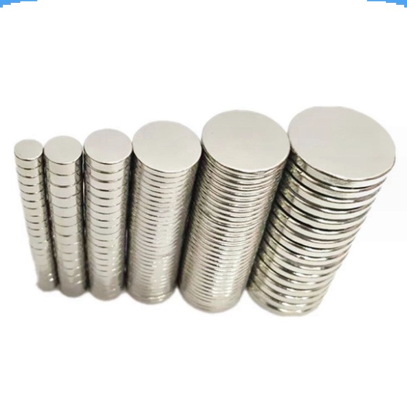 Nam châm đất hiếm tròn không lỗ đường kính 10-20mm