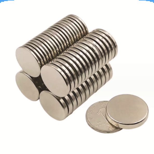 Nam châm đất hiếm tròn không lỗ đường kính 10-20mm