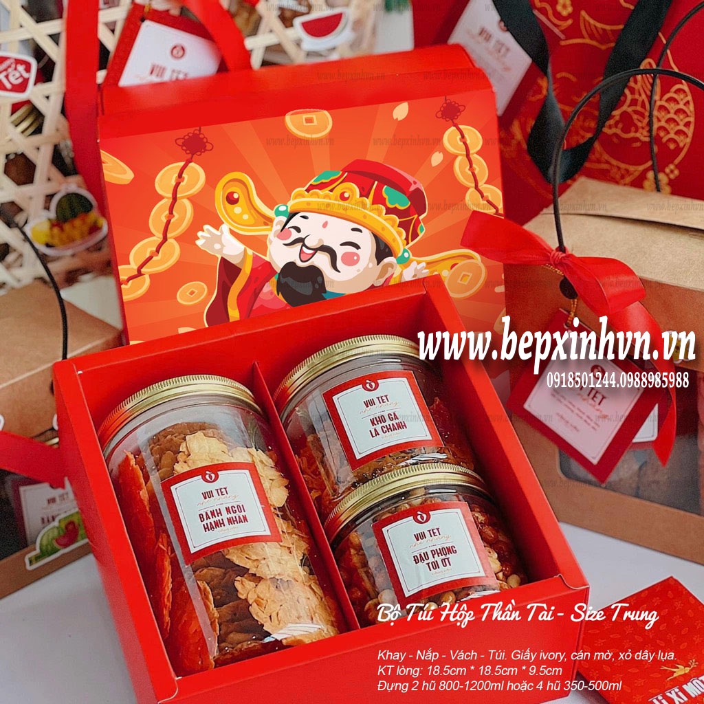 Hộp Tết thần tài size trung