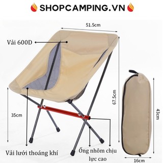 Ghế xếp dã ngoại, ghế gấp gọn full nhôm chịu lực cao cắm trại, dã ngoại - Camping VietNam