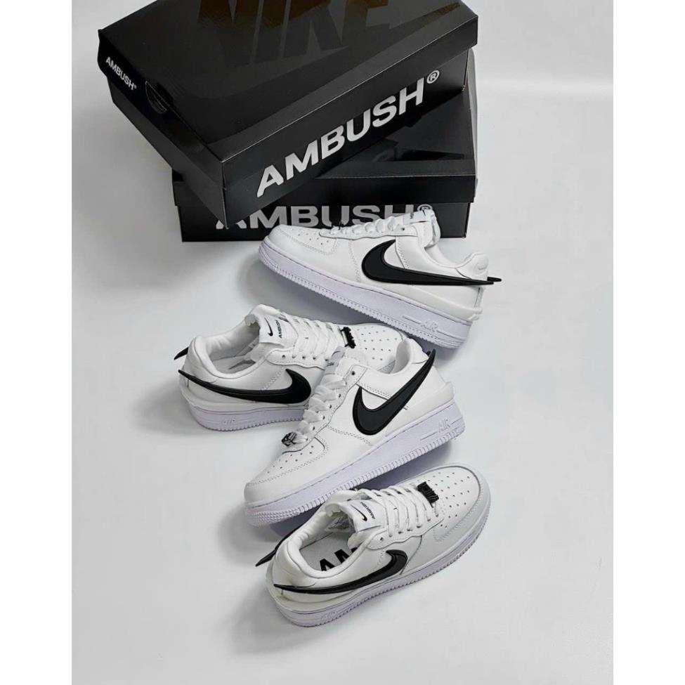 Giày _Nike Air Force 1  AMBUSH Low Phantom   , giày Af1 AMBUSH full trắng bản S.Cấp trung full phụ kiện