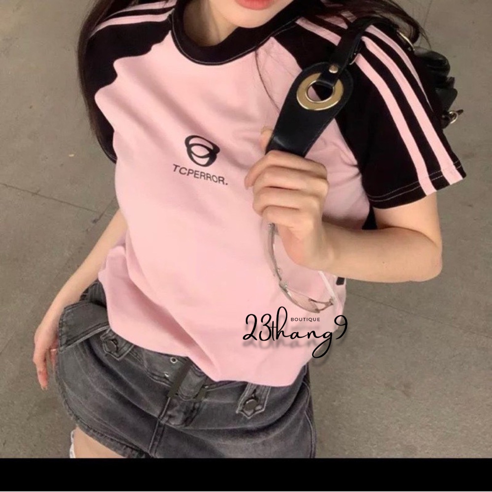 Áo baby tee , áo thun baby tee chữ B màu trắng màu đen chất thun dày dặn co giãn ôm body phong cách hàn quốc 23thang9