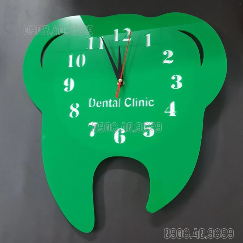 Đồng hồ hình răng trang trí phòng khám nha khoa