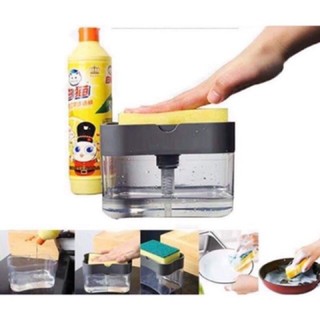 Hộp Đựng Nước Rửa Chén Bát Và Miếng Rửa Chén 2 in 1(tặng kèm miếng rửa chén)