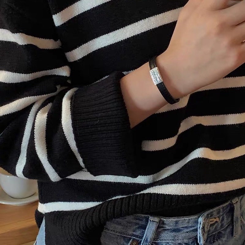 Vòng tay dây da cá tính thời trang nữ