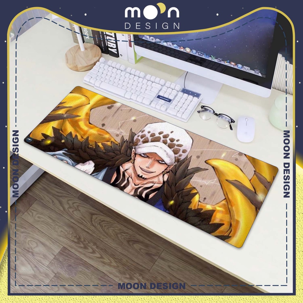 Lót Chuột Gaming in hình One Piece Trafalgar D. Water Law Rút Kiếm bàn di chuột cỡ lớn Mouse Pad 30x80/40x90/50x100
