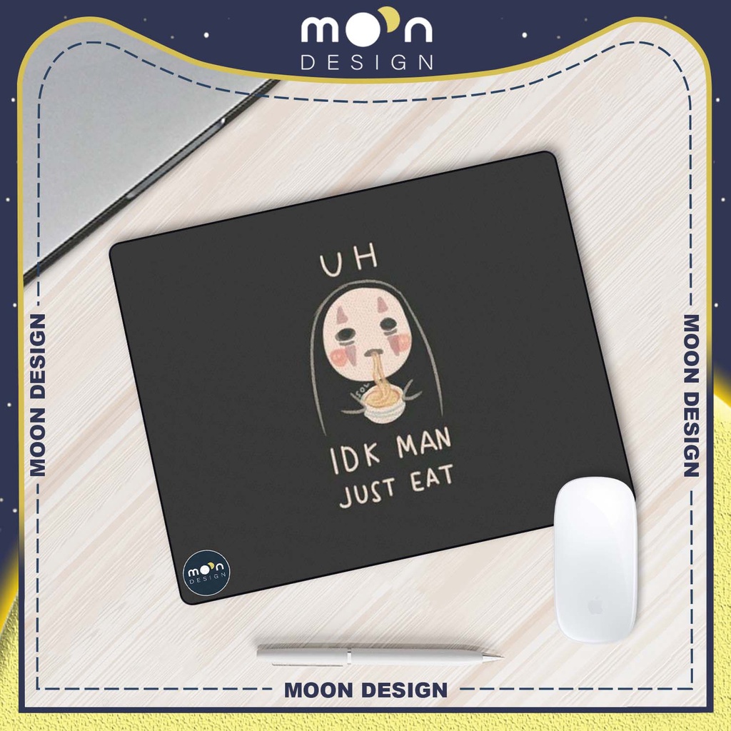 Miếng Lót Chuột Gaming in hình Vô Diện Ăn Mì Pad Decor bàn làm việc size Tròn 25/35/21x26/25x31