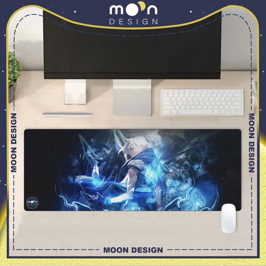 Lót Chuột Gaming in hình Game Valorant Agent Jett bàn di chuột cỡ lớn Mouse Pad 30x80/40x90/50x100