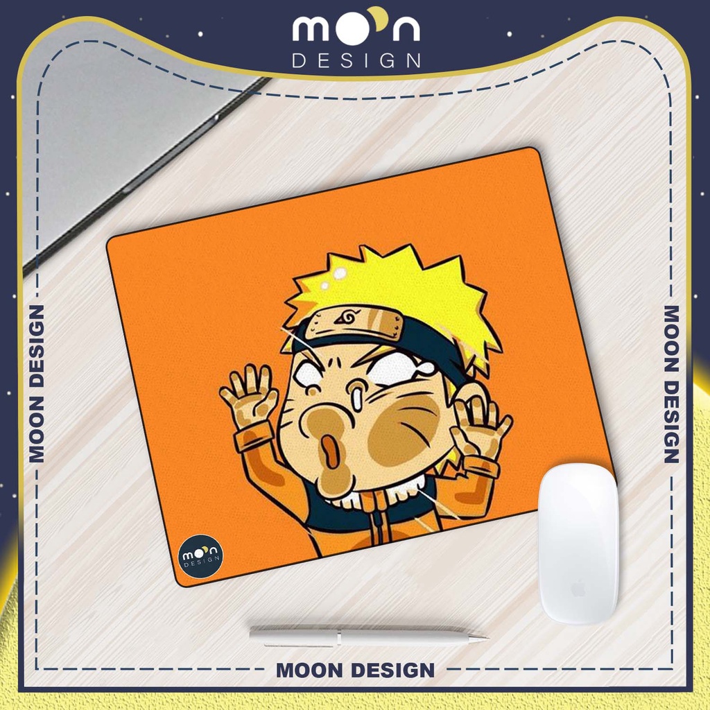 Miếng Lót Chuột Gaming in hình Naruto Funny Pad Decor bàn làm việc size Tròn 25/35/21x26/25x31