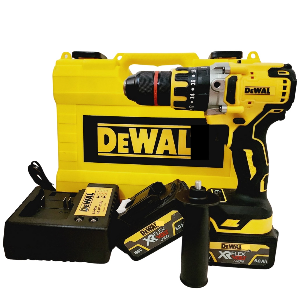 Máy Khoan Pin 3 Chức Năng Dewat 199V không chổi than 125Nm - đầu kẹp 13mm - Khoan pin 3 chức năng có búa