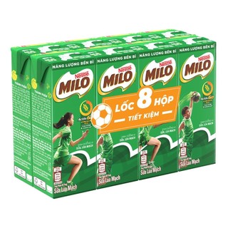 Thức Uống Lúa Mạch Uống Liền Milo Ít Đường 180ML (Lốc 4 Hộp)