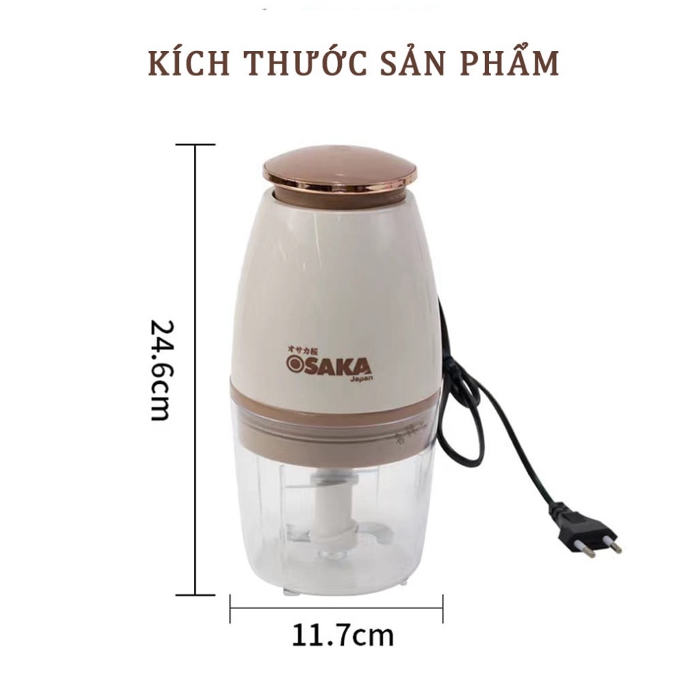 Máy xay sinh tố mini Osaka dung tích 750ml, máy xay thịt xay đồ ăn dặm cho bé xay cá thực phẩm chất lượng
