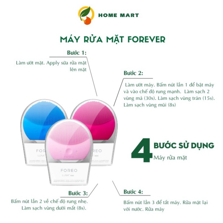 Máy Rửa Mặt Công Nghệ Sóng Âm Máy Rửa Mặt FOREVER Mini Làm Sạch Bụi Bẩn Chất Nhờn Massger Mặt Cho Da Mịn Màng sảng khoái