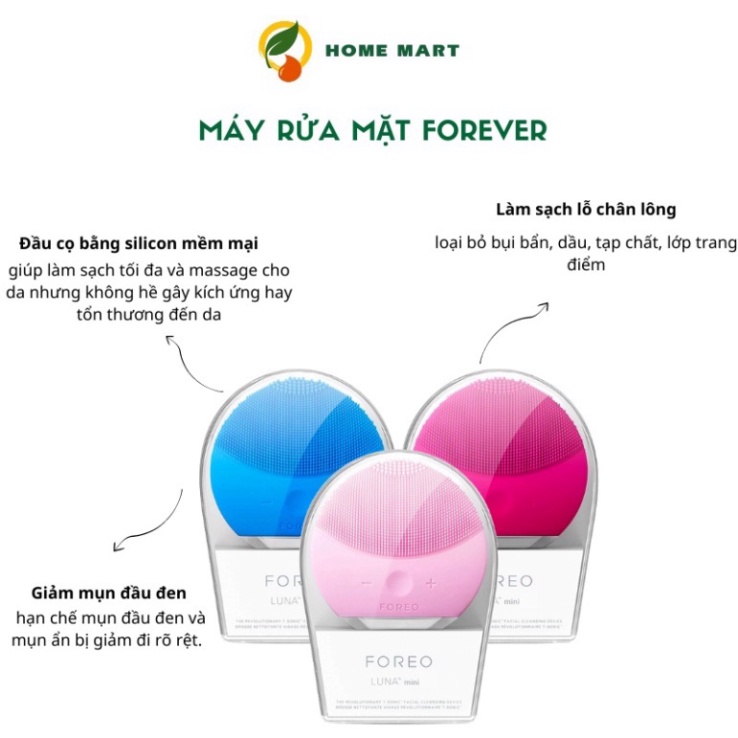 Máy Rửa Mặt Công Nghệ Sóng Âm Máy Rửa Mặt FOREVER Mini Làm Sạch Bụi Bẩn Chất Nhờn Massger Mặt Cho Da Mịn Màng sảng khoái