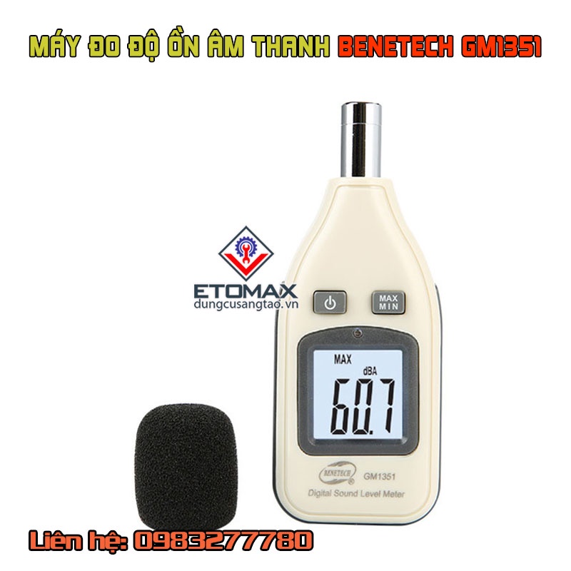 Máy đo độ ồn âm thanh Benetech GM1351, test tiếng ồn chuẩn