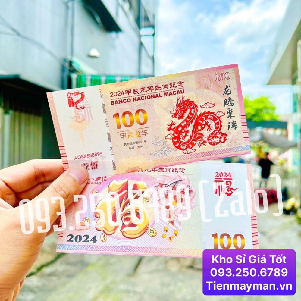 ⭐BÁN CHẠY⭐ Tiền Hình Con Rồng Kỷ Niệm Macao 100 Lì Xì Tết