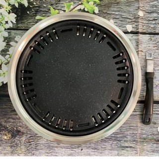 Bếp nướng than hoa âm bàn (gồm 2 vỉ nướng: vỉ lưới inox và vỉ gang)