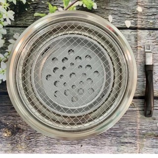 Bếp nướng than hoa âm bàn (gồm 2 vỉ nướng: vỉ lưới inox và vỉ gang)