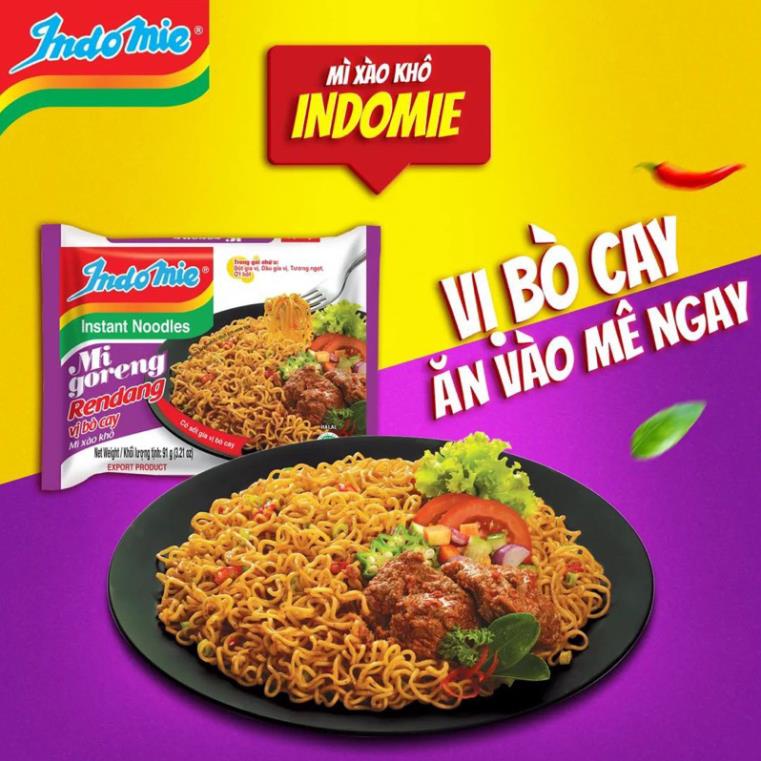 THÙNG 40 GÓI MÌ TRỘN INDOMIE CHÍNH HÃNG DATE MỚI