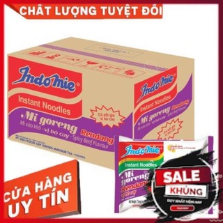 Thùng 40 gói mì goreng rendang indo mie vị bò cay 91g/gói
