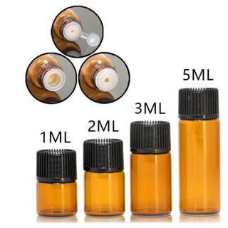 Chai lọ chiết tinh dầu thủy tinh cao cấp nắp vặn đen nắp vặn 1ml - 2ml