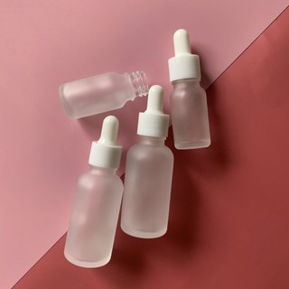 Chai thủy tinh trắng mờ khoen trắng chiết serum 5ml/10ml/15ml/20ml/30ml/100ml