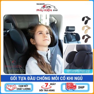 Gối tựa đầu chống mỏi cổ khi ngủ kiêm giá đỡ điện thoại trên xe ô tô A05 - cao cấp