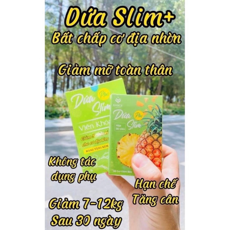 Giảm cân cực mạnh DỨA SLIM PLUS tặng kèm khoá cân 30v  giảm 5-10 kí sau 30