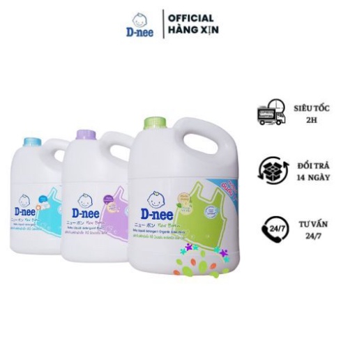 Nước giặt quần áo em bé Dnee 3000ml Chính hãng 1