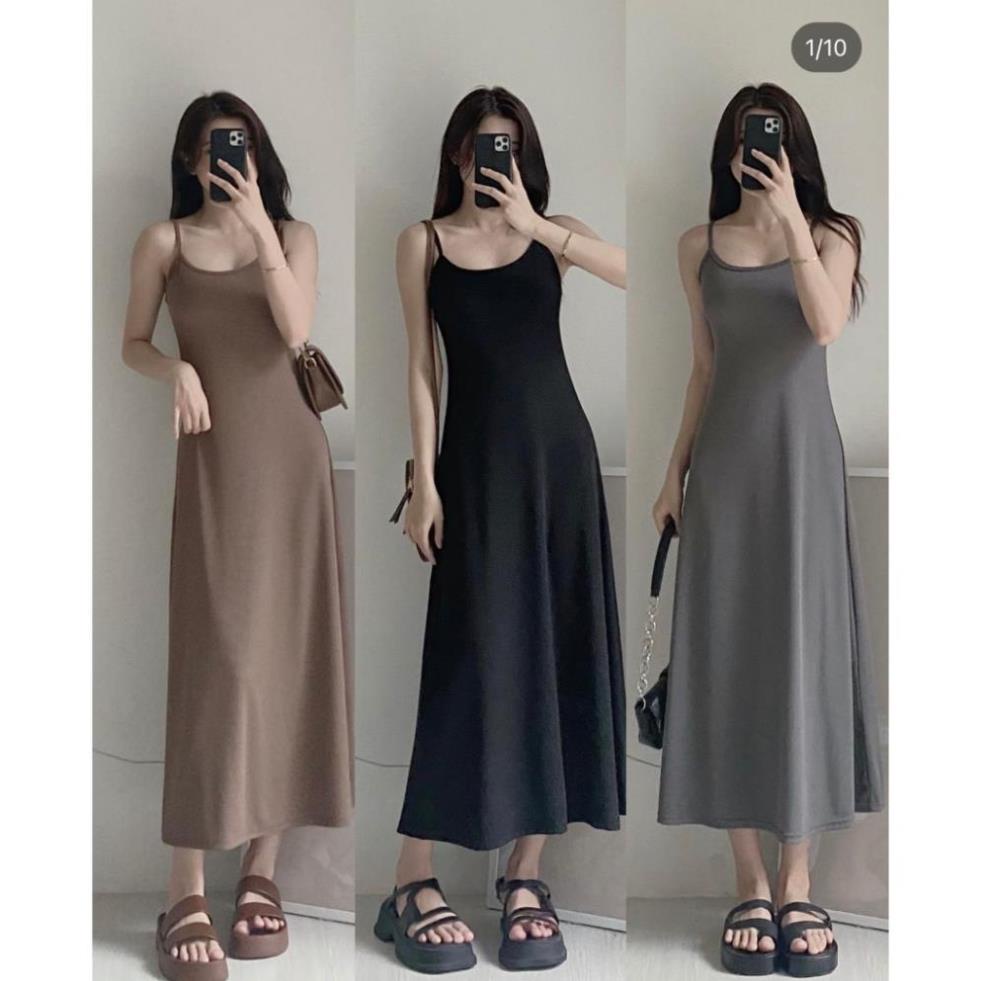 Váy đầm maxi 2 dây thun xoè co dãn tôn dáng sexy phong cách trẻ trung cá tính VAY5