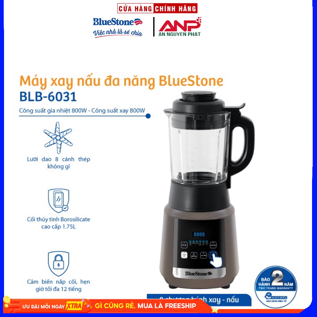 Máy Xay Nấu Đa Năng Bluestone BLB-6031 - Hàng Chính Hãng Bảo Hành 24 Tháng