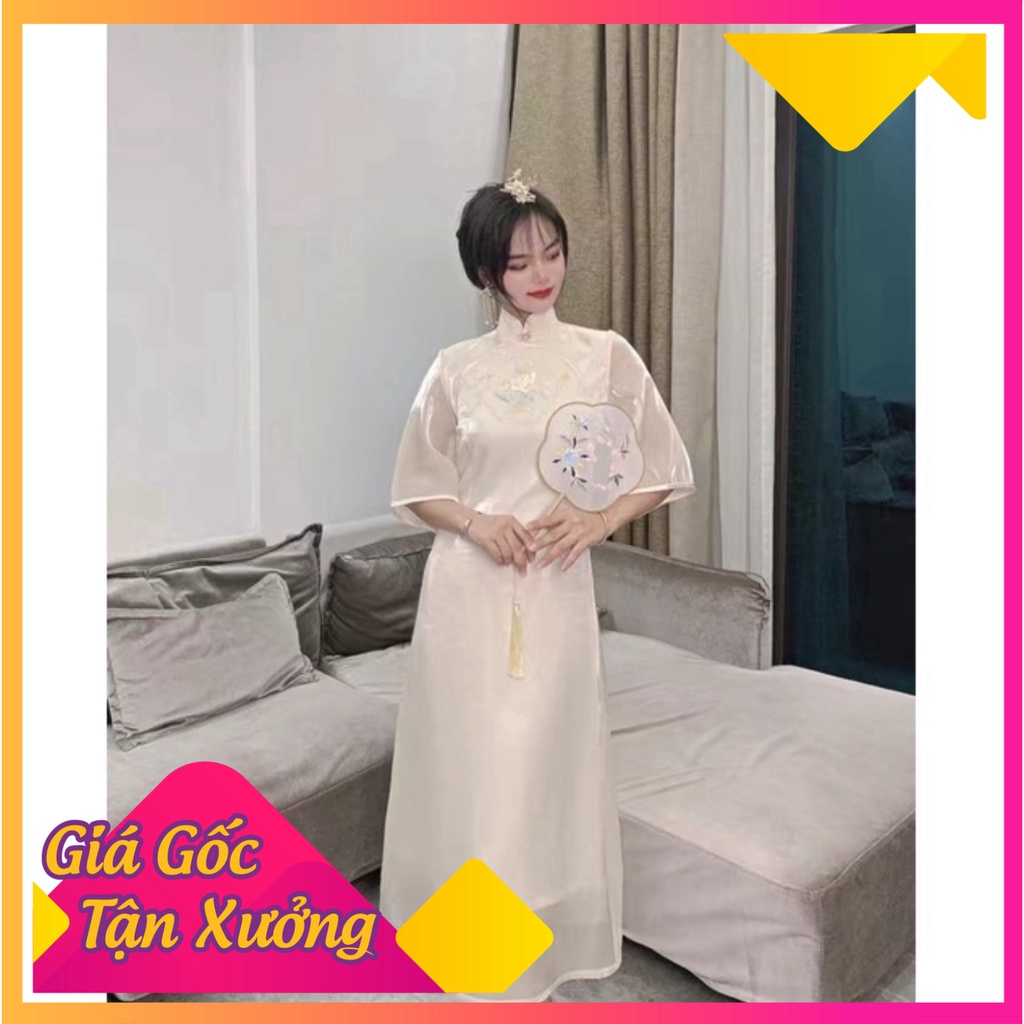 Váy Cách Tân Tơ Lụa Tiểu Thư
