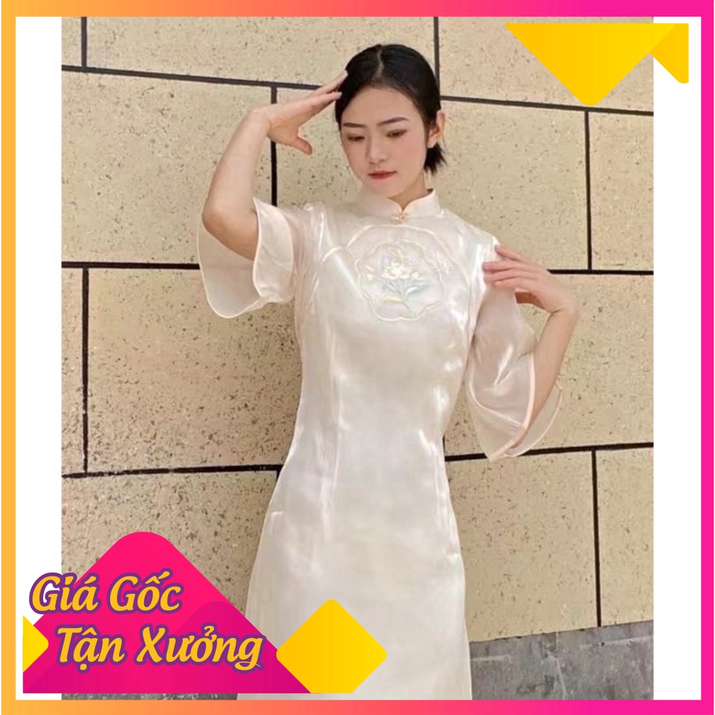 Váy Cách Tân Tơ Lụa Tiểu Thư