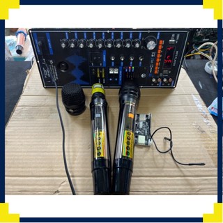 Combo mạch loa kéo reverd và cặp micro ugx 23 kim loại sóng uhf cao cấp