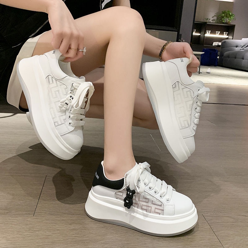 Giày Thể Thao Đế Dày Phối Lưới Thoáng Khí Thời Trang Mùa Hè Cho Nữ