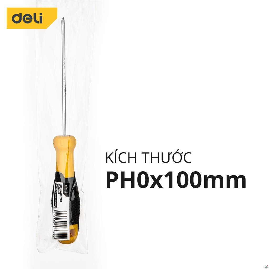 Tua Vít Deli Cao Cấp Đầu Philips - Đầu Vít Từ Tính Dễ Dàng Sử Dụng - Kích Thước 15cm - EDL633150