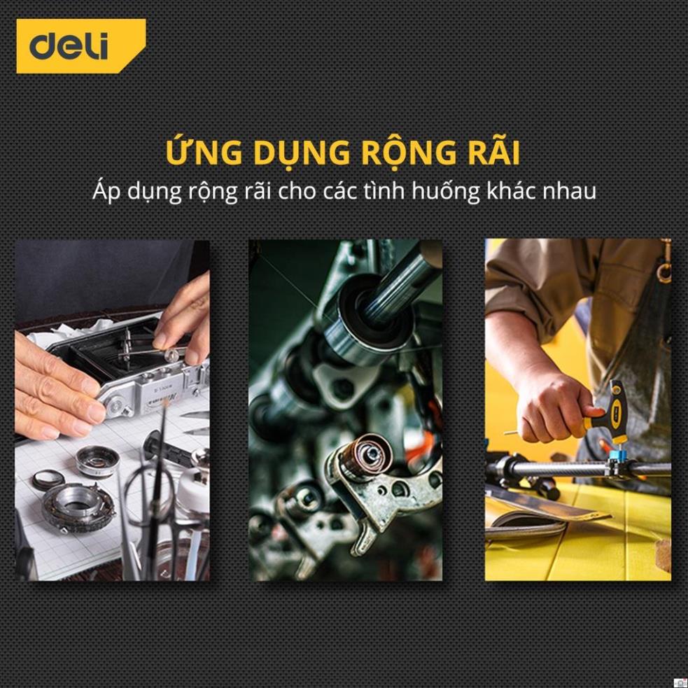 Tay Vặn Lục Giác Chữ T Deli Cao Cấp - Chất Liệu Chống Mòn, Gỉ - Dễ Dàng Sửa Chữa, Vặn Ốc Vít - DL2277