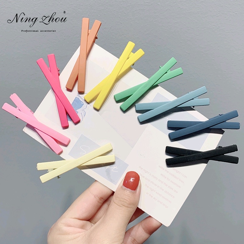 Kẹp tóc mái nhiều màu dễ thương dành cho nữ và bé gái
