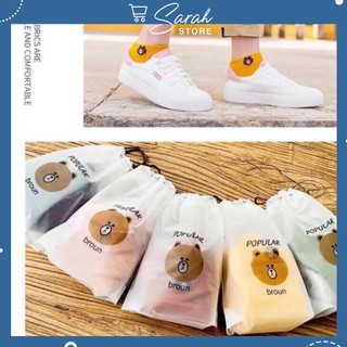 Set 10 đôi tất gấu brown kèm túi rút