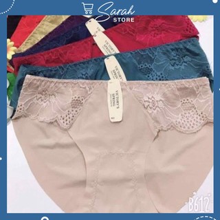 Quần lót nữ su trơn phối ren 5512