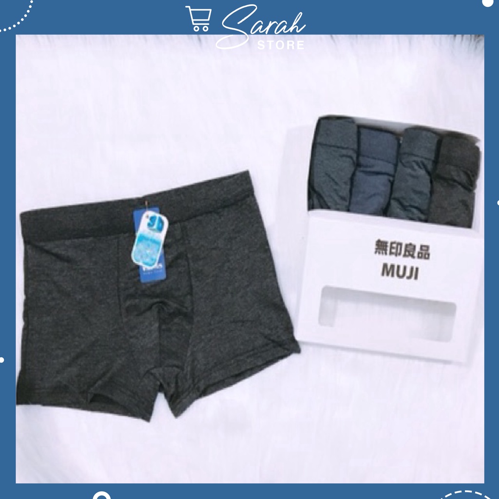 Quần Lót Đùi 3D Boxer Nam Thun Lạnh Co Giãn 4 Chiều