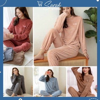 Bộ quần áo nỉ bông siêu ấm nam nữ mùa đông,bộ ngủ nỉ bông mùa đông