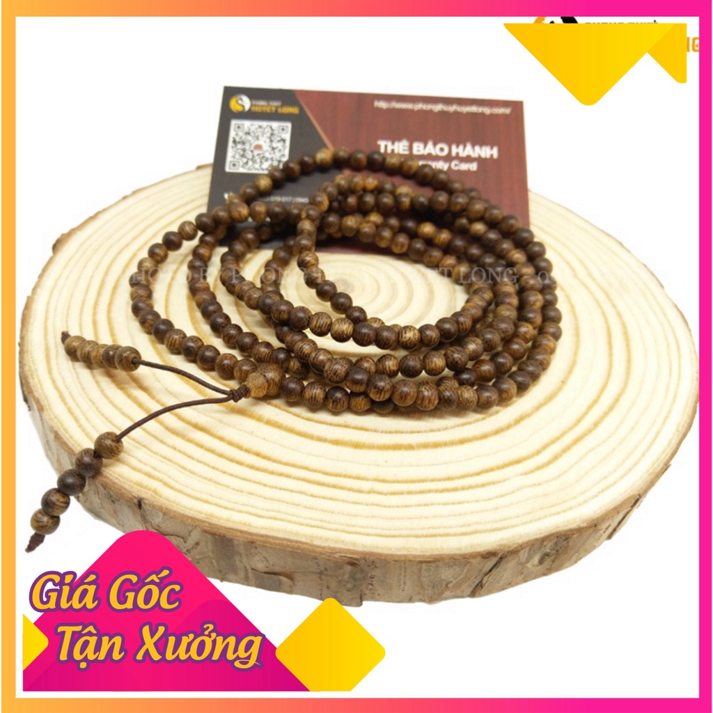 Nin Chuỗi 216 Hạt Trầm Hương Tự Nhiên Size 4mm cao cấp