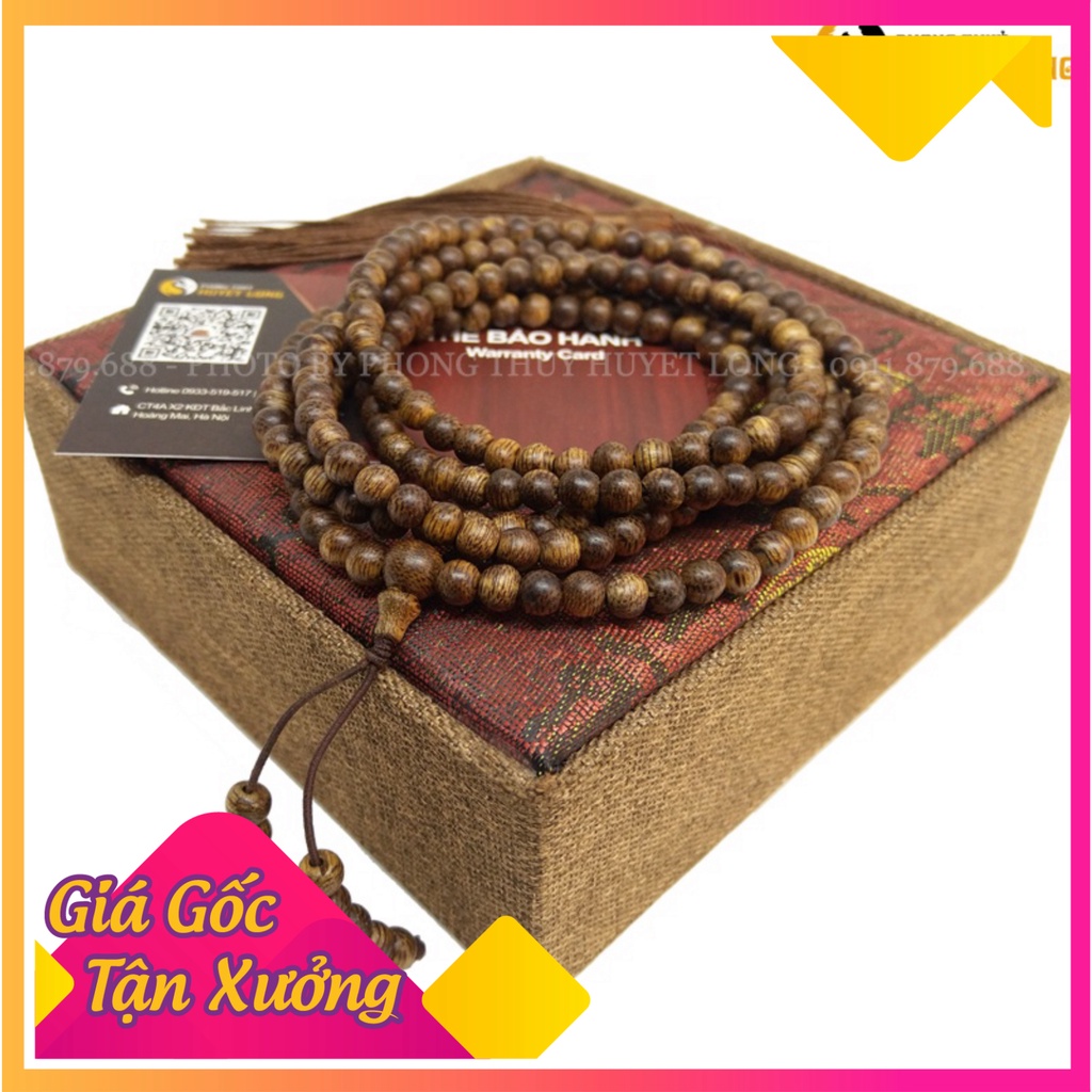 Nin Chuỗi 216 Hạt Trầm Hương Tự Nhiên Size 4mm cao cấp