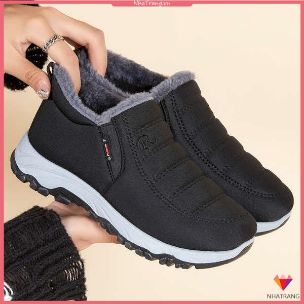 Giày cotton Lót Lông Cừu Ấm Áp Thời Trang Mùa Đông Cho Nữ