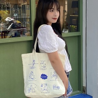 (Có sẵn) Túi tote túi vải nữ đeo vai canvas "Artical Tote" đơn giản có khoá kéo sức chứa lớn dành cho nữ sinh viên