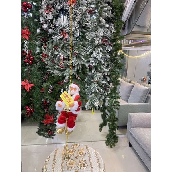 NOEL Ông Già Đu Dây Điện Tử Áo Xanh Dương SP011002